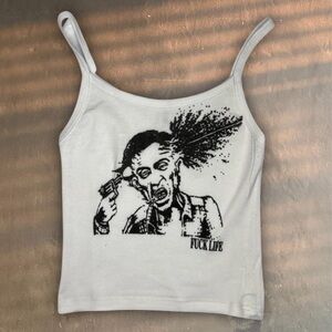 havoc cult NEGLECT tank f*ck life living to die shirt crop praying art noir ftp